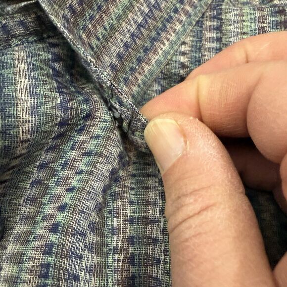 Jhane Barnes Geometric Men’s Button Shirt Sz M Woven In Japan Long Sleeve EUC - Picture 6 of 11